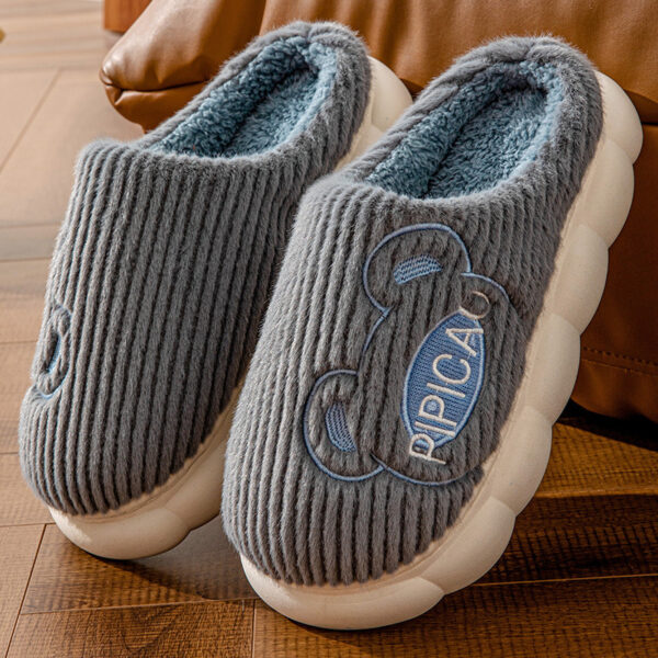 Cute Bear Home Slippers With Thick Bottom Non-slip for Winter and Bedroom - Image 9