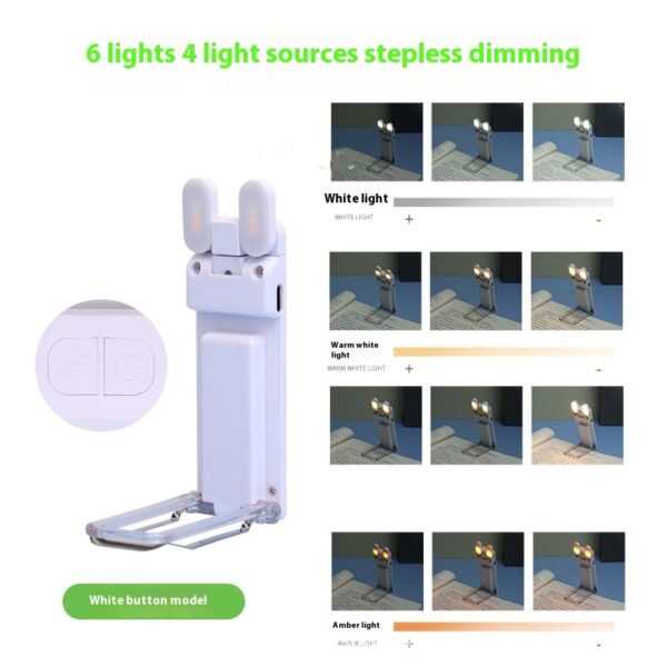 Biswitch Reading Book Clip Lamp Usb Charging Small Night Lamp - Image 3