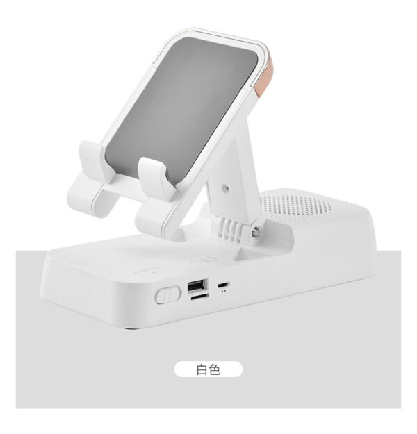 Adjustable, Durable Phone Holder With Bluetooth Speaker and USB - Image 3