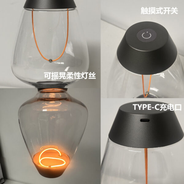 Ambience Light Restaurant Bar LED Charging Touch Small Night Lamp - Image 2