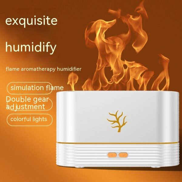 Flame Humidifier USB Smart Timing LED Electric Aroma Diffuser Simulation Fire Night Lamp Home Decor - Image 7