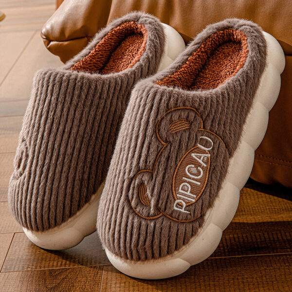 Cute Bear Home Slippers With Thick Bottom Non-slip for Winter and Bedroom - Image 8