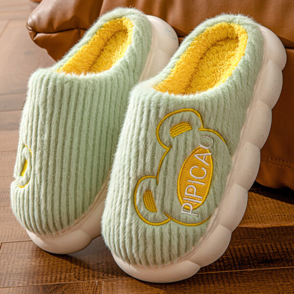 Cute Bear Home Slippers With Thick Bottom Non-slip for Winter and Bedroom - Image 4