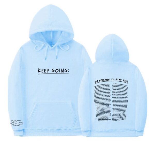 Letter Printing Long-sleeved Drawstring Hooded Sweatshirt With Pockets Fashion Sports Hoodie Womens Clothing - Image 5