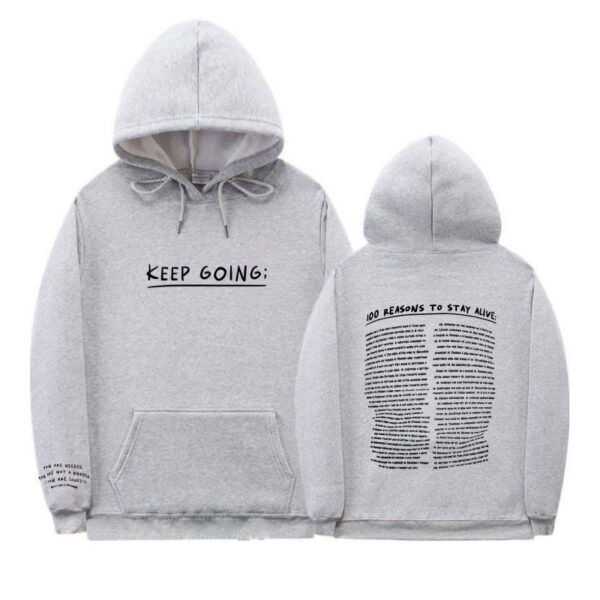 Letter Printing Long-sleeved Drawstring Hooded Sweatshirt With Pockets Fashion Sports Hoodie Womens Clothing - Image 4