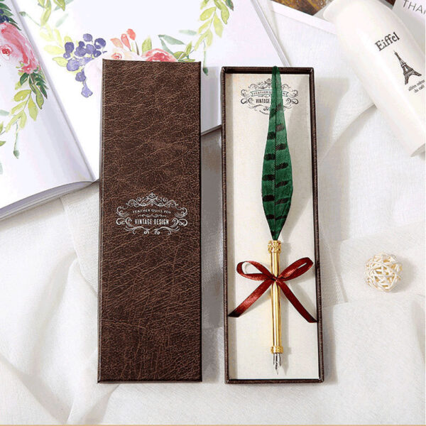 European Retro Feather Pen Gift Box - Image 3