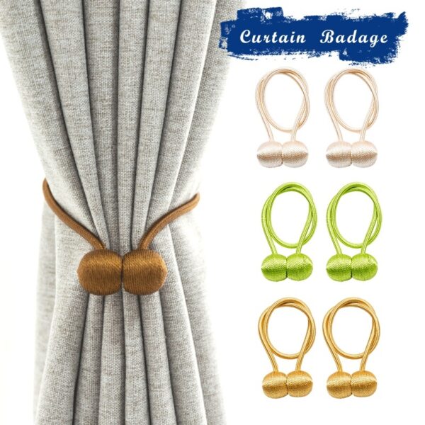 Ins Modern Simple Headset Oxford Curtain Bandage