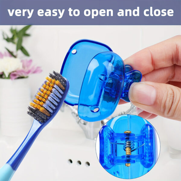 Toothbrush Storage Clip Travel Essential Protective Cap Of Toothbrush Portable Toothbrush Box - Image 6