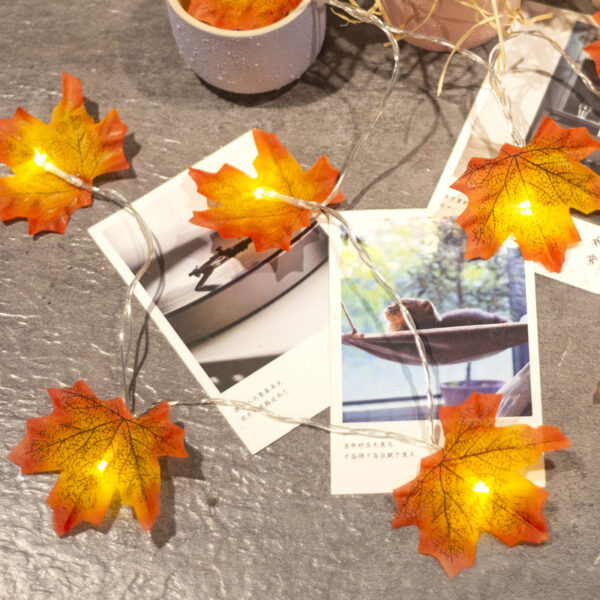 Lights Halloween Decorative String Lights LED Maple Leaf - Image 4