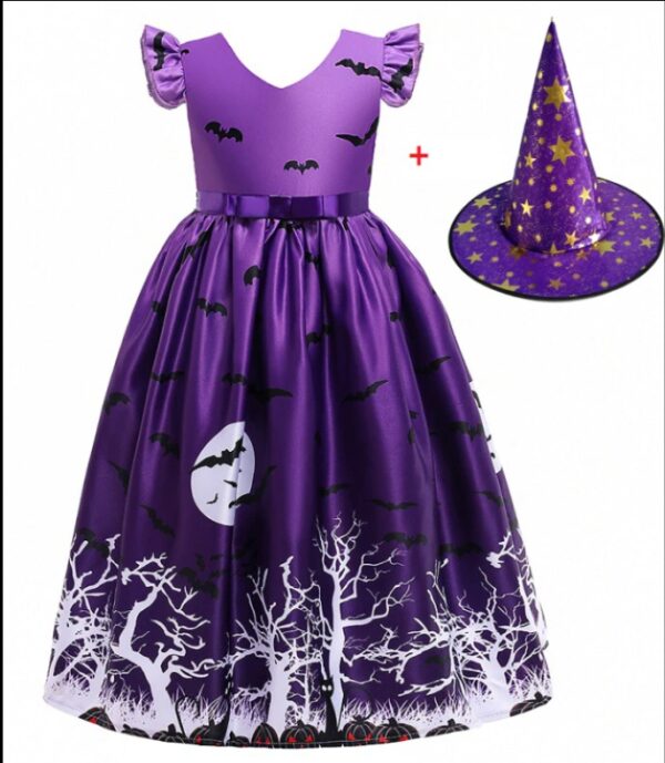 Halloween Princess Dress Halloween Printed Mesh - Image 3