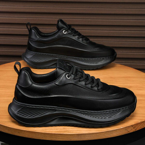 Men's Thick-soled Sports Shoes Casual Breathable Sneakers Lace-up Dad Shoes Boy - Image 4