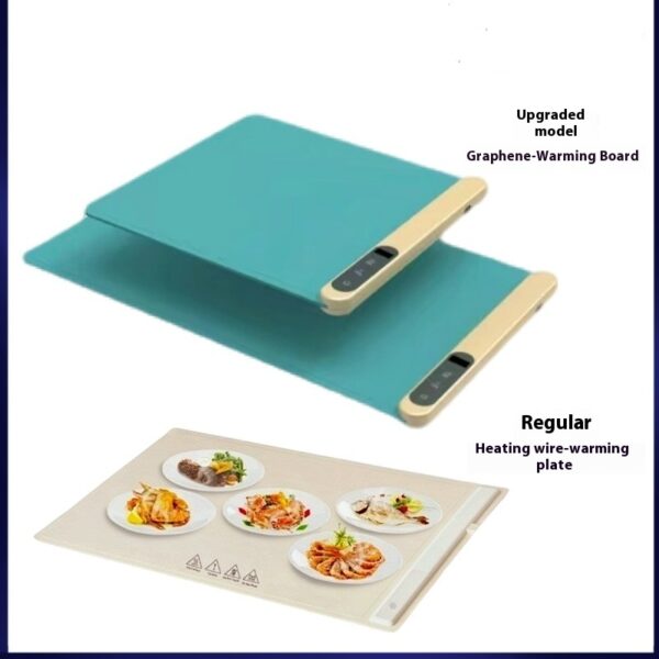 Kitchen Gadget Electric Warming Tray Hot-sale Graphene Vegetable Heating Hot Cutting Board Household Multi-functional Thermal Insulation - Image 2